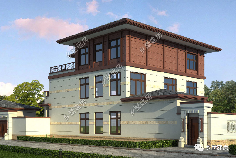 三层现代风农村别墅，淡雅中带有一些豪华，简约而又不简单