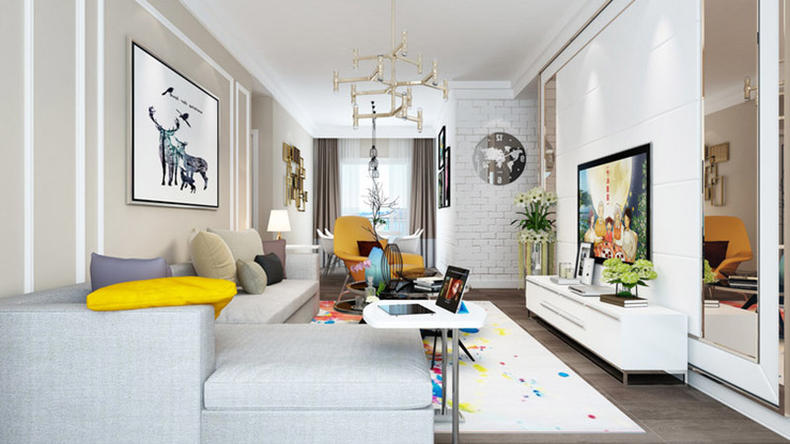 北欧电视墙设计，简约又不失风情