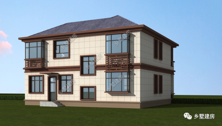 农村自建现代风格小户型别墅，带超大阳光房，给你一个温暖的家！