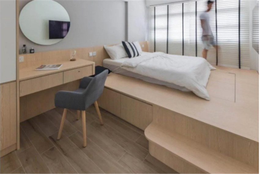 老年小妙招|卧室不足10㎡放不下床？不如直接做个地台床，省空间又能收纳