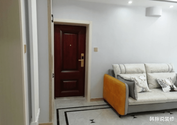 【】60㎡小户型，餐客一体化，阳台改成厨房，三口之家的幸福小窝