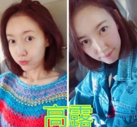 佟丽娅▲官方合影：佟丽娅美得显眼，但和国家级主持人站一起，气场矮一截