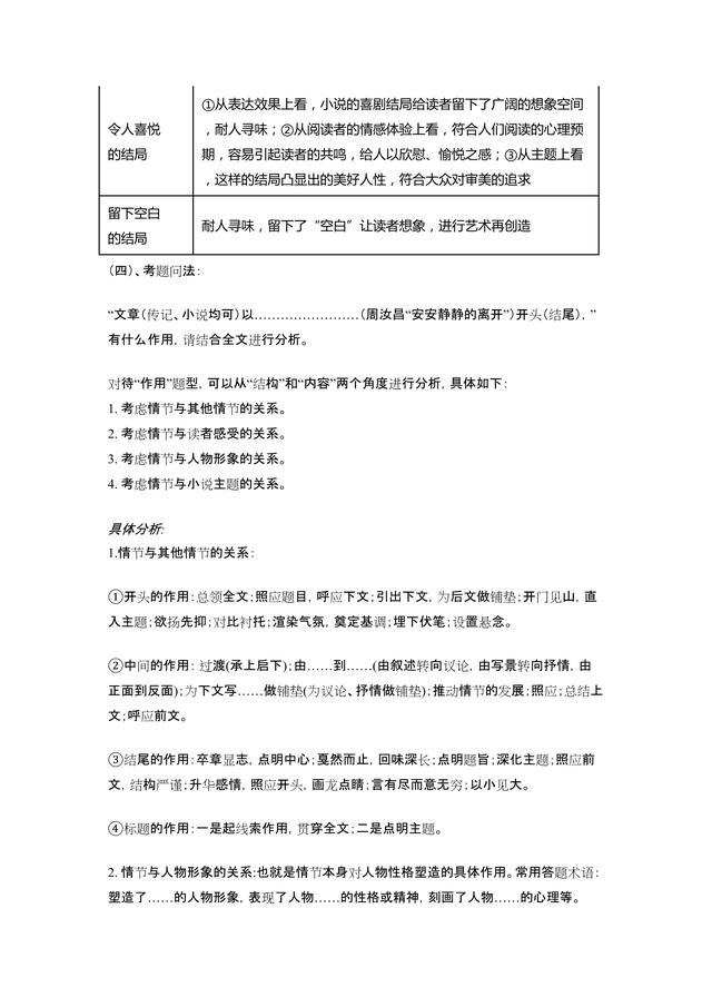 :高考得分解析:高中语文阅读复习笔记,理解板块薄弱的同学吃透它