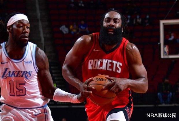 湖人队|轰45+11+8！詹眉打疯了，哈登耻辱惨败，事实证明火箭只是纸老虎