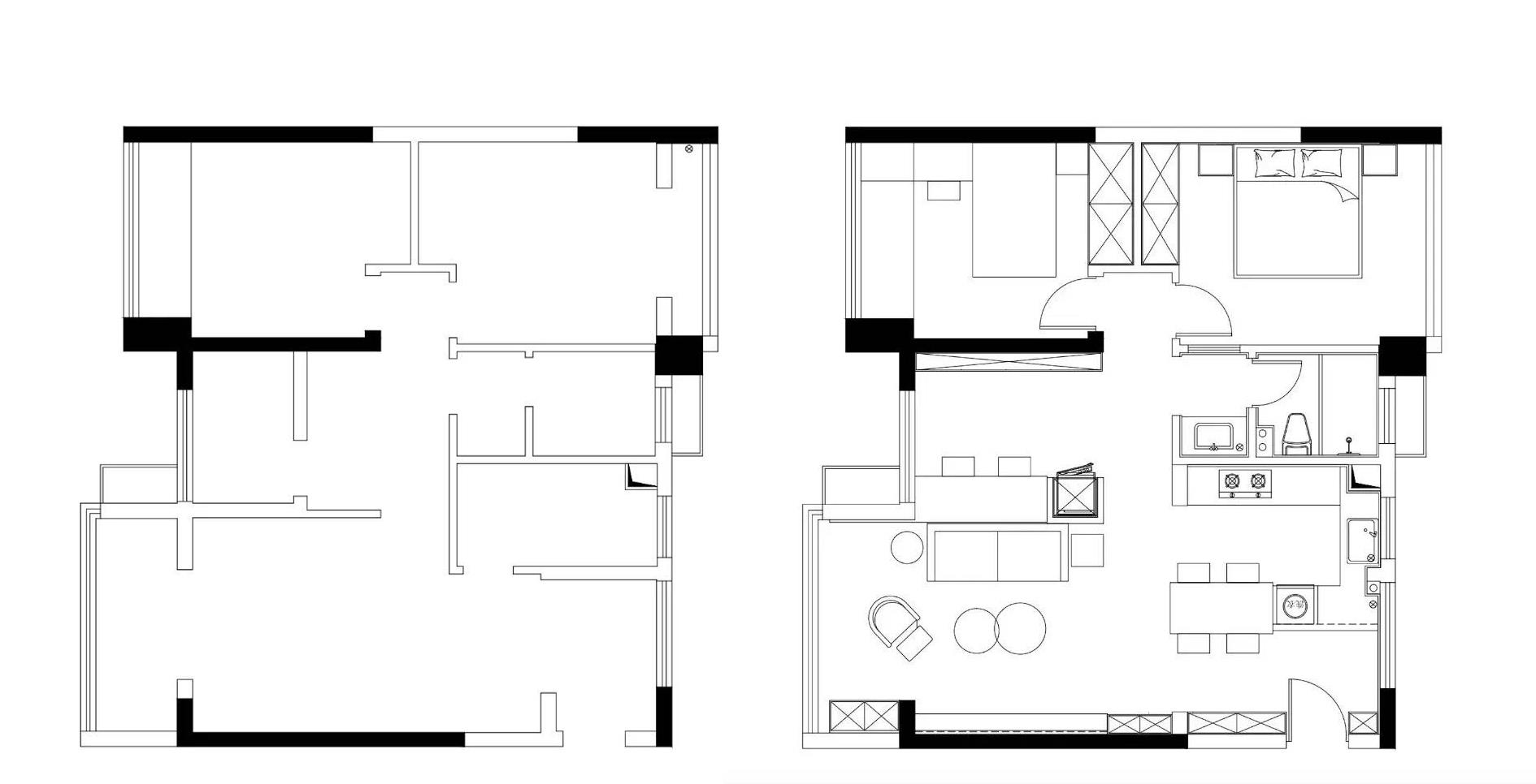 ：89㎡三居室，简洁、纯粹的设计，打造自由开放的三口之家！