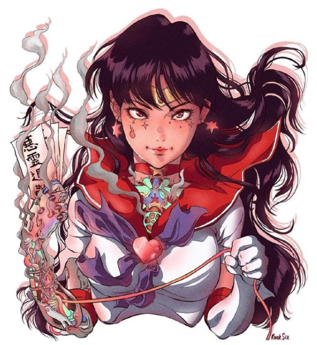 美少女战士|当美少女战士变成改造人，机械手臂很酷炫，小小兔太帅了