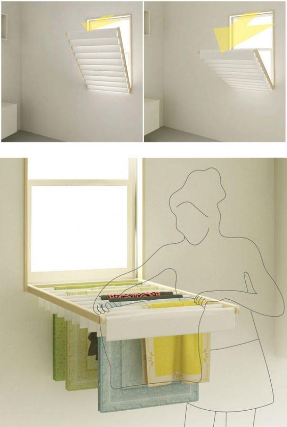 ▲你家窗台只能摆花盆，人家的窗台又能当桌子又能晾衣服，超赞！