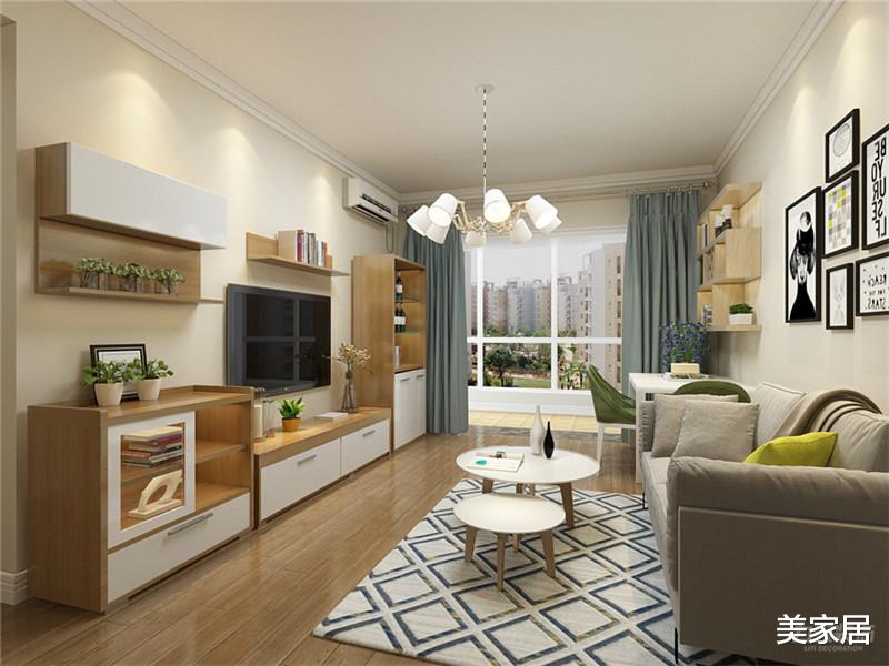 @80平北欧风格装修效果图，客餐厅玄关挤一块？效果挺好看，晒晒