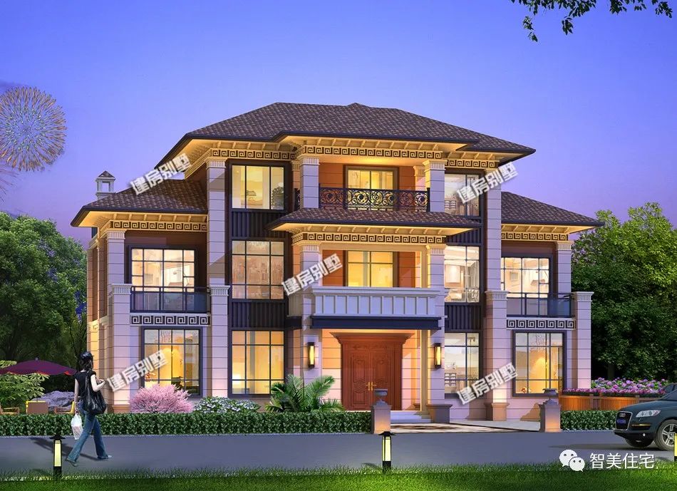 |建房尺寸一致，新中式风格设计的两栋豪宅，看一眼就成了我最爱