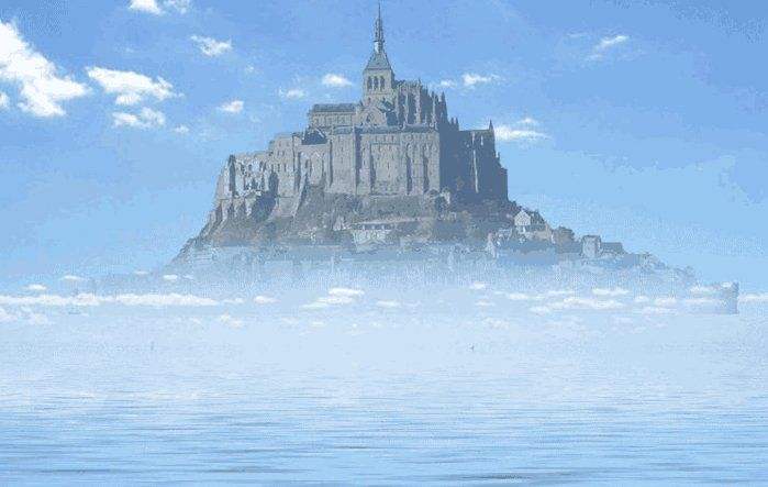 【】欧洲出现海市蜃楼，地球上无法找到原型，网友：难道是时空错乱了？