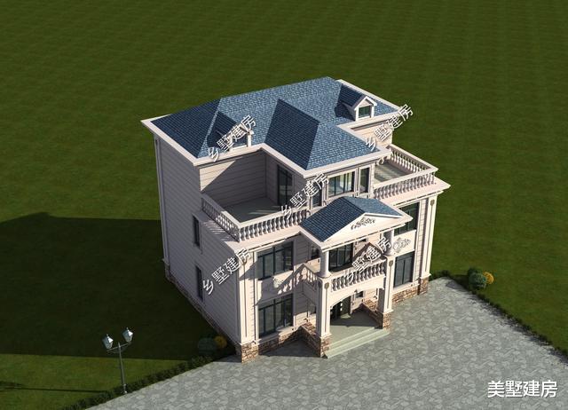 『』高端三层大别墅，欧式浪漫风格，建在农村倍有面子