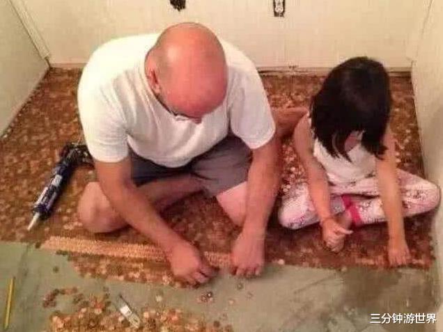 美国人用15, 000枚硬币铺地板，6年过后变成了啥样？你根本想不到