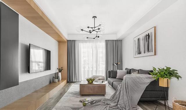 @电视背景墙不用搞得那么复杂，这样运用线条设计，简约又大气！