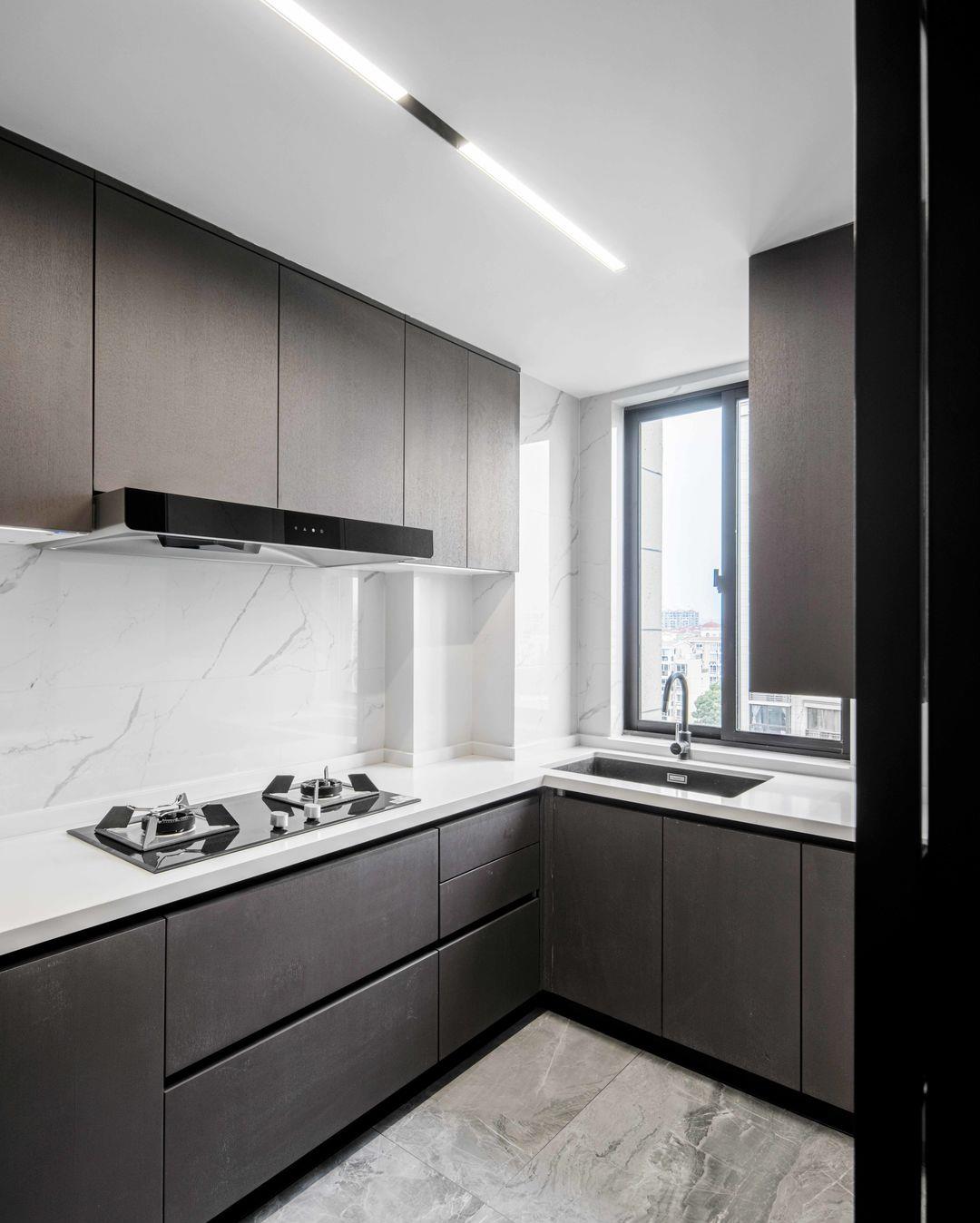 |现代风不会装别乱装,学他家巧用黑白灰,效果出来时尚精致很高级