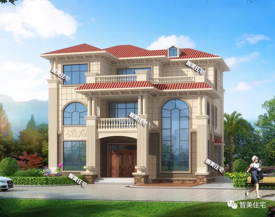 13.8×11.2米农村别墅，私密性好，建这栋房的人有福了