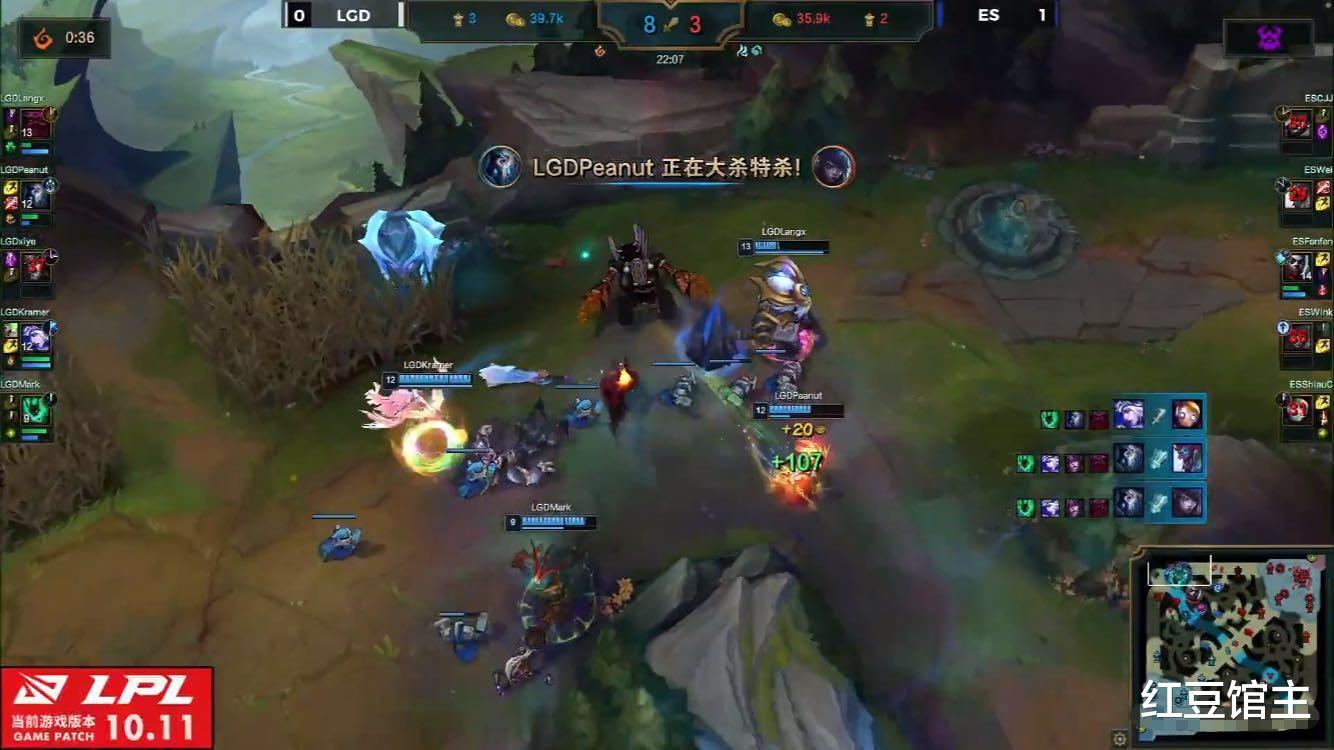 #estar战队#狼行刚从RNG离开就成大腿，一抗五反杀ES四个，大家都错怪RNG了