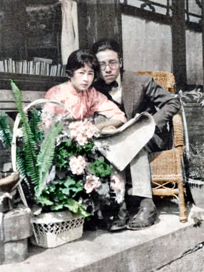 林徽因|罕见梁思成和林徽因合影,气质优雅郎才女貌,两人带病设计国徽