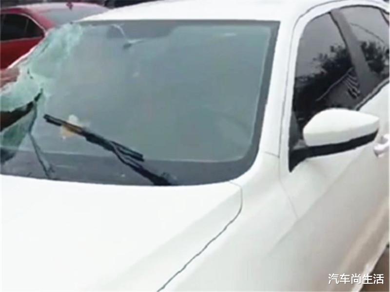 大众朗逸|?大众朗逸被树桩贯穿车身，前后玻璃都干碎，A柱却让人感到欣慰！