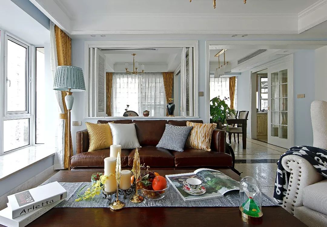 105㎡现代美式，蓝白优雅调，活力情趣风