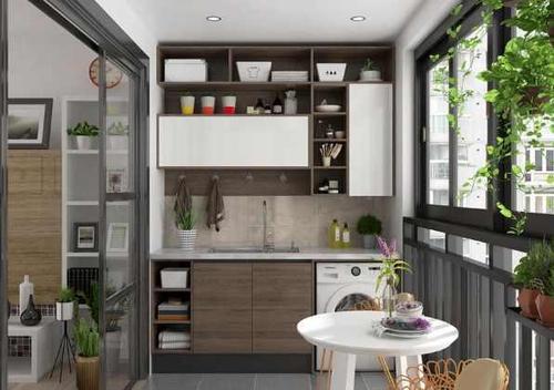 木工|阳台万万不要装吊柜了，头一次见这种设计，老木工都夸实用漂亮