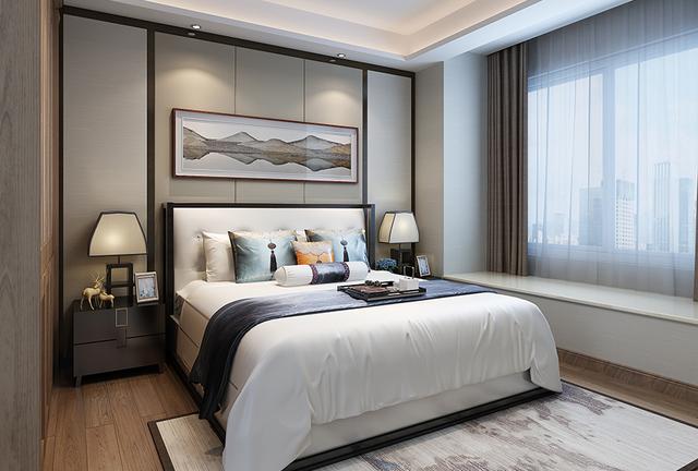 |124平新中式二居室,散发着简洁优雅、唯美大气的层次之美