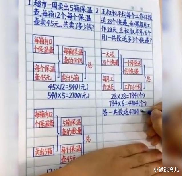 ▲“人体打印机小学生”作业本火了，字迹工整，网友：治好强迫症