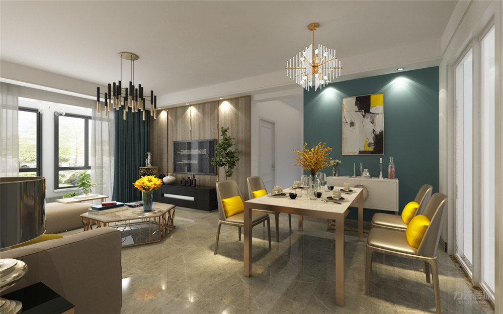 |102平三室两厅装修样板间,大气精致现代风格,忍不住晒晒!