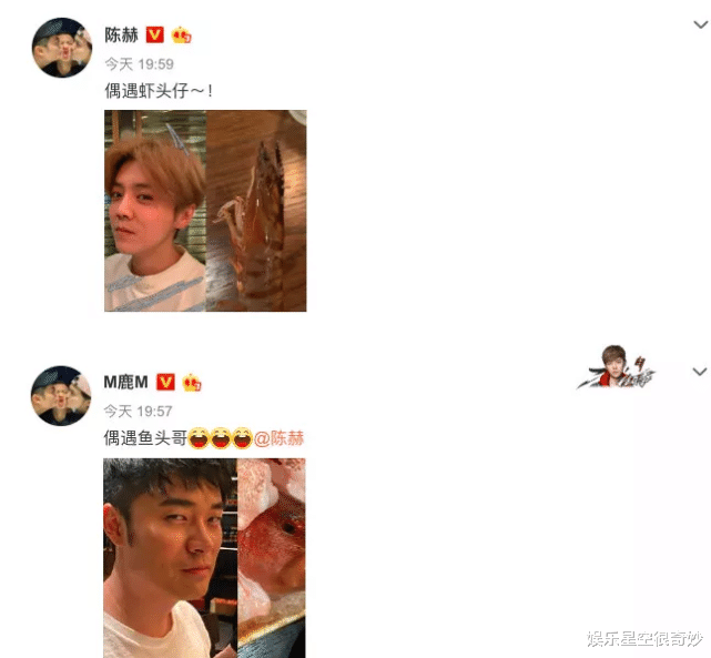 [陈赫]鹿晗陈赫发对方自拍，谁注意到二人的称呼？跑男真实关系一目了然