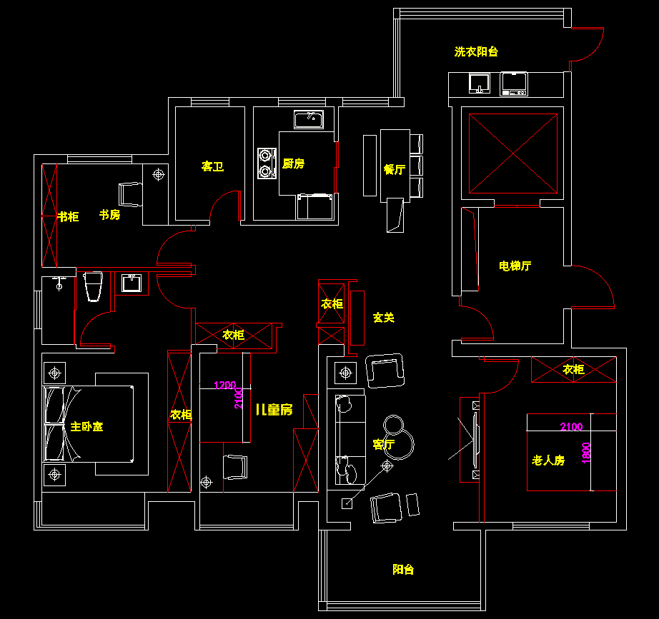 ▲大刀阔斧改4房,为了增加储物空间