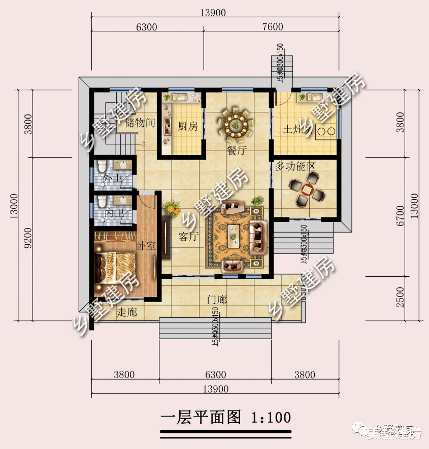 |13.9X13米农村现代风别墅，素雅简约，真正的生活不过如此