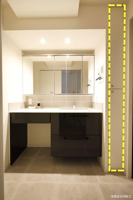 |早说了你不听,卫生间打那么多柜子,哪如洗漱台旁空一排高柜划算