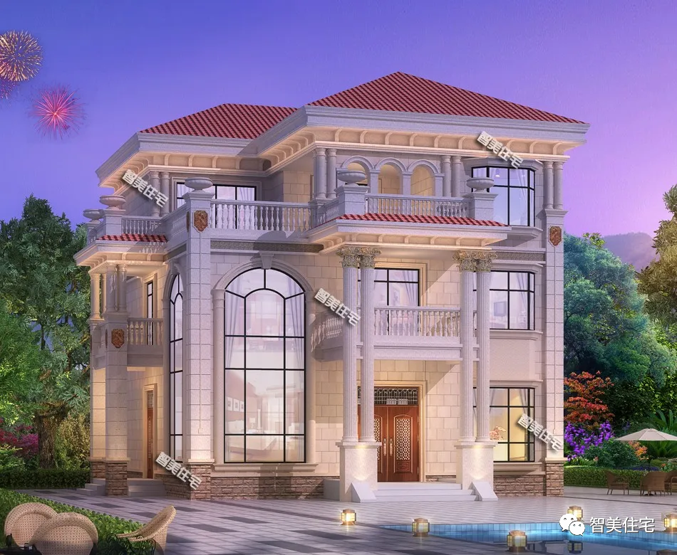 |喜欢欧式风格别墅,计划回老家盖豪宅的,这6款户型专为你准备
