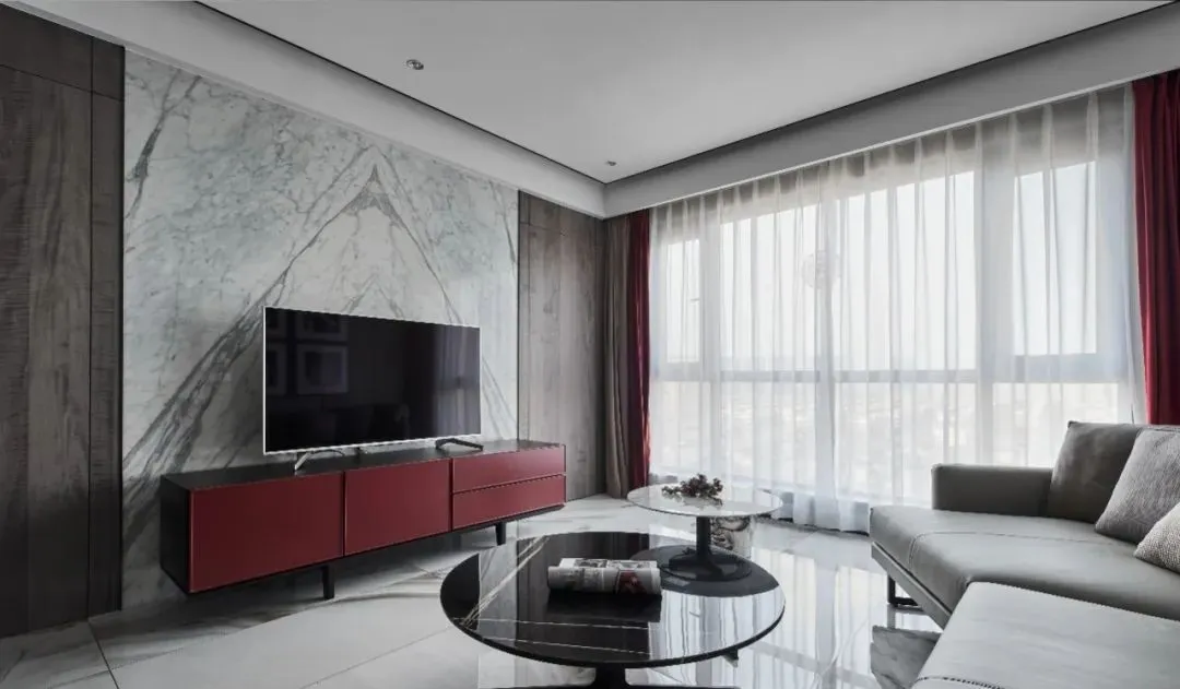 「电视背景墙」巧用木饰面，提升空间档次感！