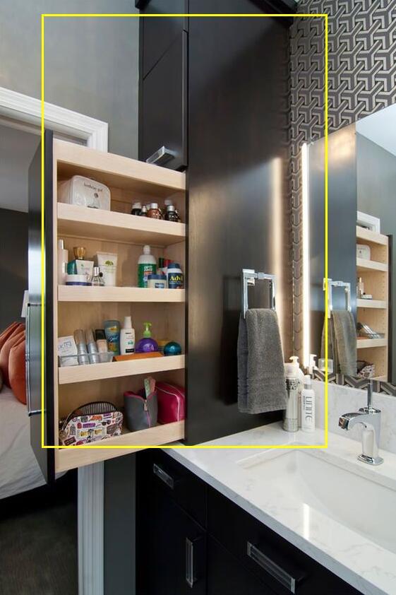 |聪明人才知道洗漱台侧边一搾宽多金贵,打个立柜,杂物收拾妥当!