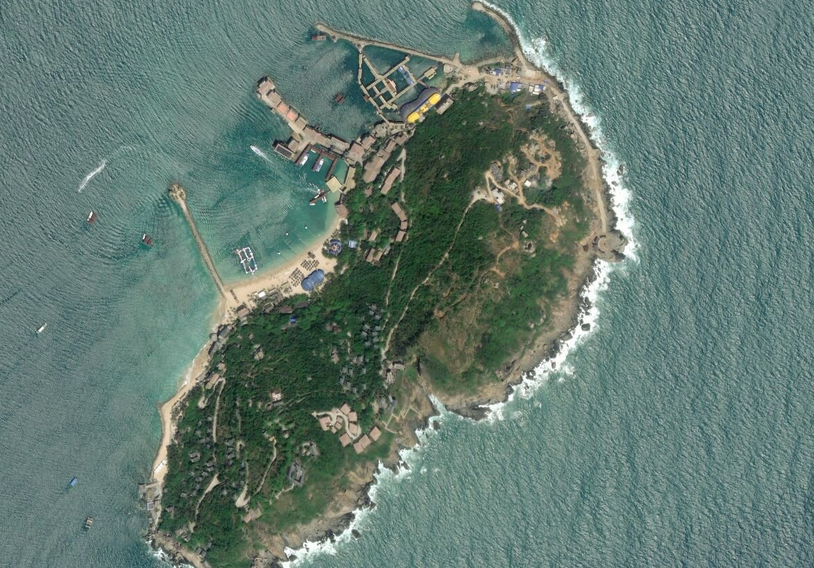 「荡口古镇」卫星航拍南海10大最美岛屿,蜈支洲岛排第一,您怎么看?