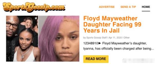 [梅威瑟]麻烦大了！梅威瑟大女儿将面临99年监禁，拳王溺爱的后果