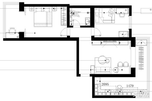 @80平北欧风格装修效果图，客餐厅玄关挤一块？效果挺好看，晒晒