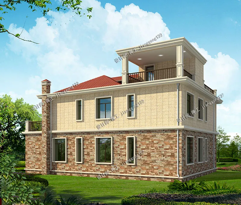 []2款二层别墅，带独立柴火灶，时尚又实用