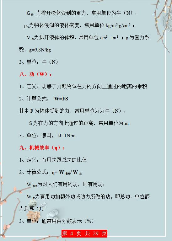 物理|初中物理:重点+难点+考点总结!初中生学习、复习都好用!