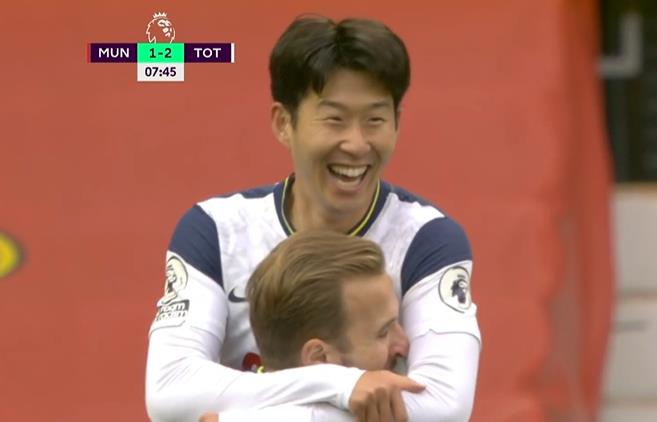 曼联|7分钟3球！疯狂2-1！孙兴慜再次打爆曼联 亚洲一哥疯狂庆祝