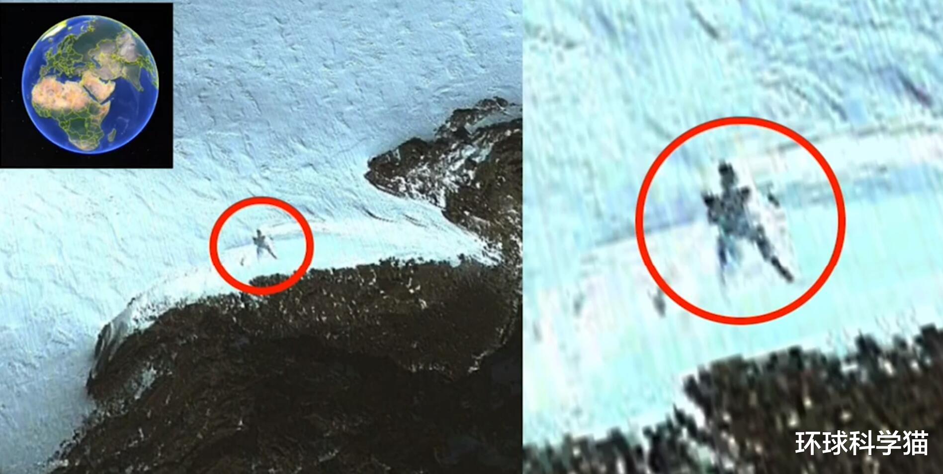 南极|罕见!南极发现“类似人”的身影,谷歌地图清晰看到,高22.69米