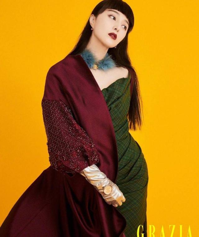 马自达|范冰冰塞尔维亚版封面,暗黑唇齐刘海造型复古典雅,被嘲借机炒作