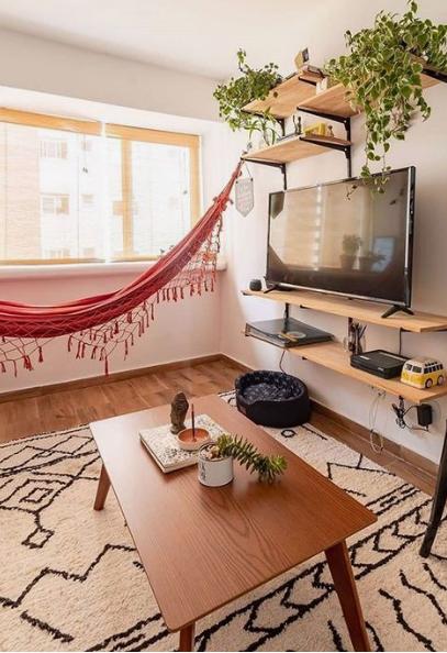 ：绿植+吊床，将阳台打造成森系休闲区，小资生活也不过如此！