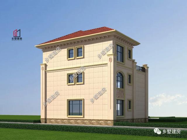 |11.8X12米农村三层小别墅，简约低奢风，演绎非凡气质！