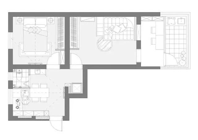 设计师|50㎡小一居逆袭变身雅致三居,5万装出高大上的感觉,太赞了!