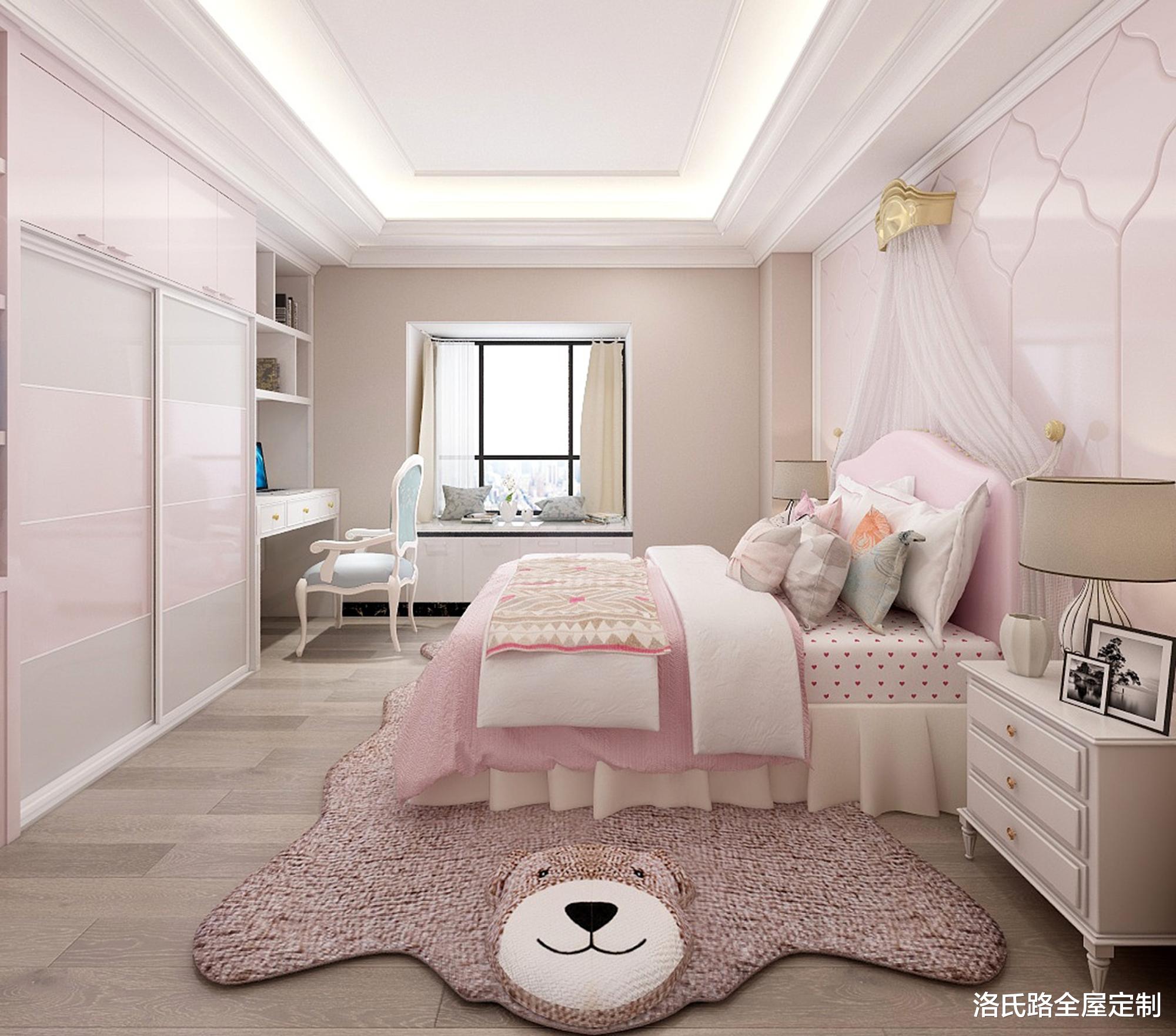 [儿童房]135㎡简欧三口之家，仅用10万装出豪宅感，一进门就被治愈了