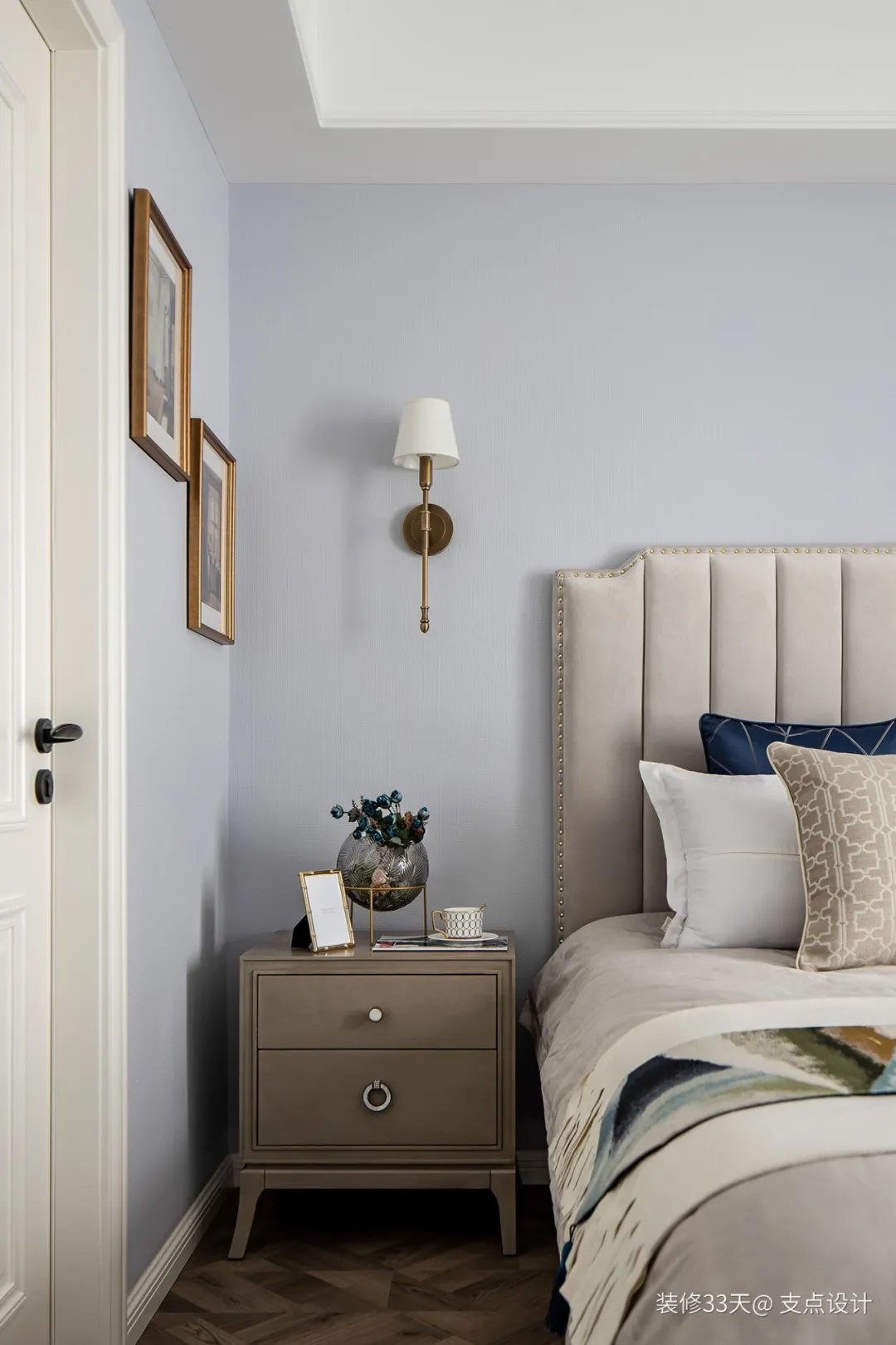 【蓝调】装修设计：餐厨合一，配色耐看，160平蓝调简美四室