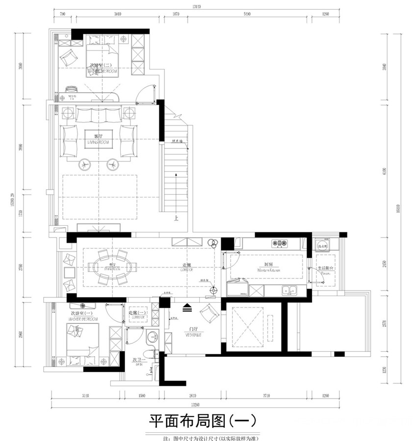 『』雍锦园152平米跃层新中式风格装修设计