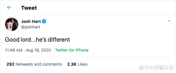 章绍伟|天神下凡！利拉德连续超远三分震动NBA 众球星纷纷发推膜拜狂吹