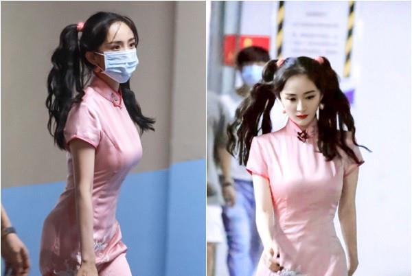 杨幂@杨幂撑爆旗袍，真人版娜美凸显S曲线